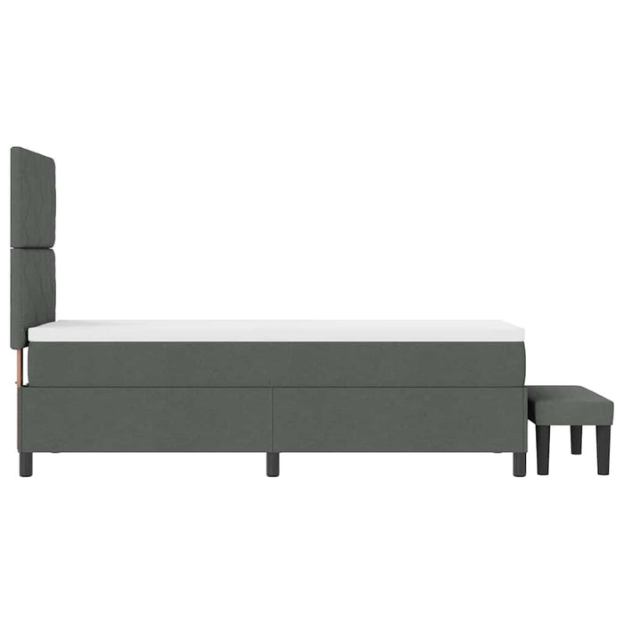 Letto a molle con materasso Grigio scuro 80 x 200 cm Tessuto 3344101