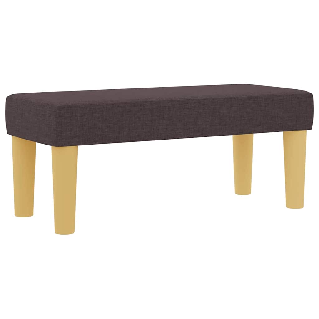 Letto a molle con materasso Marrone scuro 90 x 190 cm Tessuto 3344187