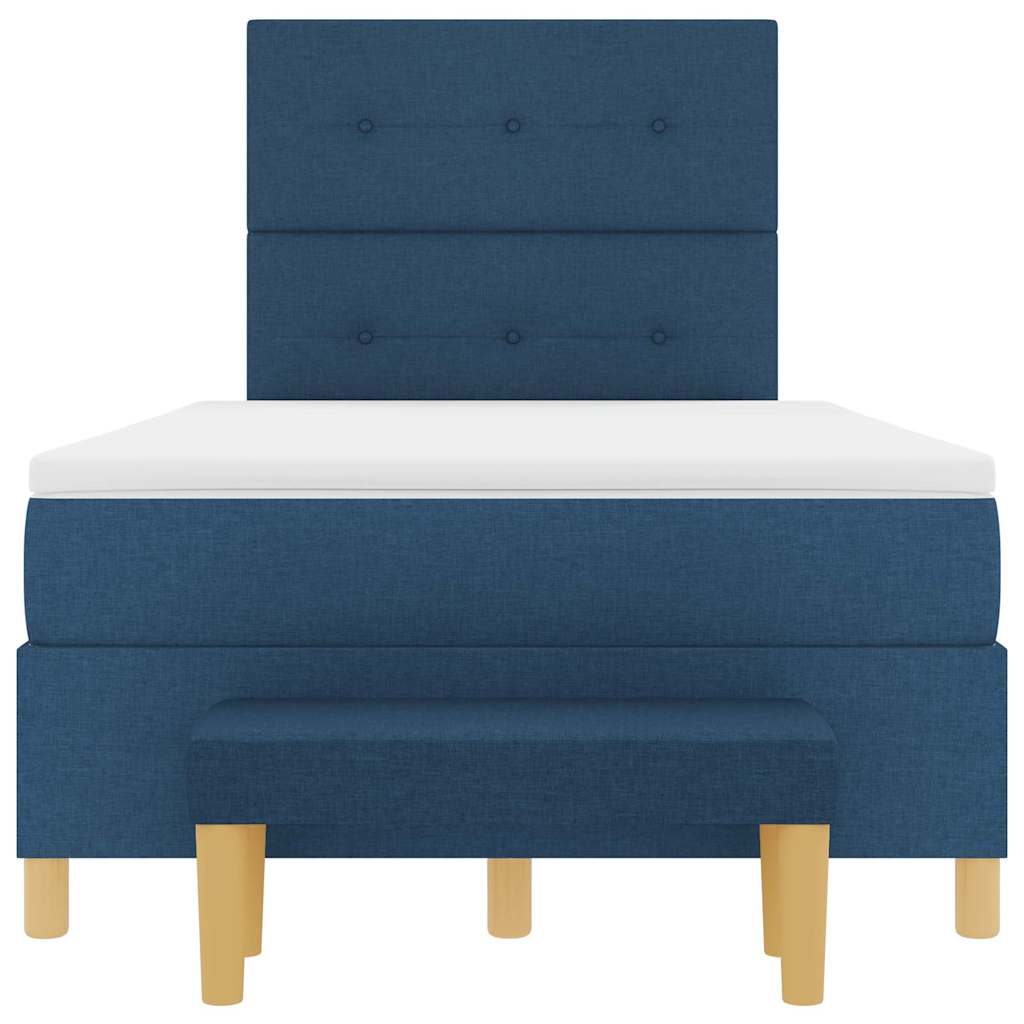 Letto a molle con materasso Blu 120 x 190 cm Tessuto 3344288