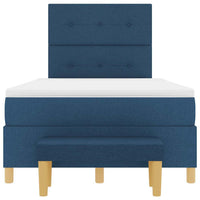 Letto a molle con materasso Blu 120 x 190 cm Tessuto 3344288