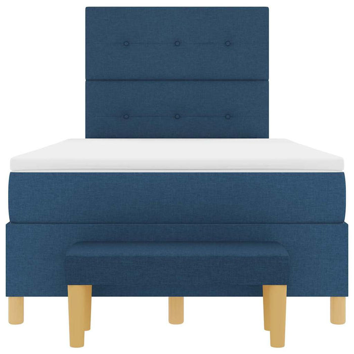 Letto a molle con materasso Blu 120 x 190 cm Tessuto 3344288