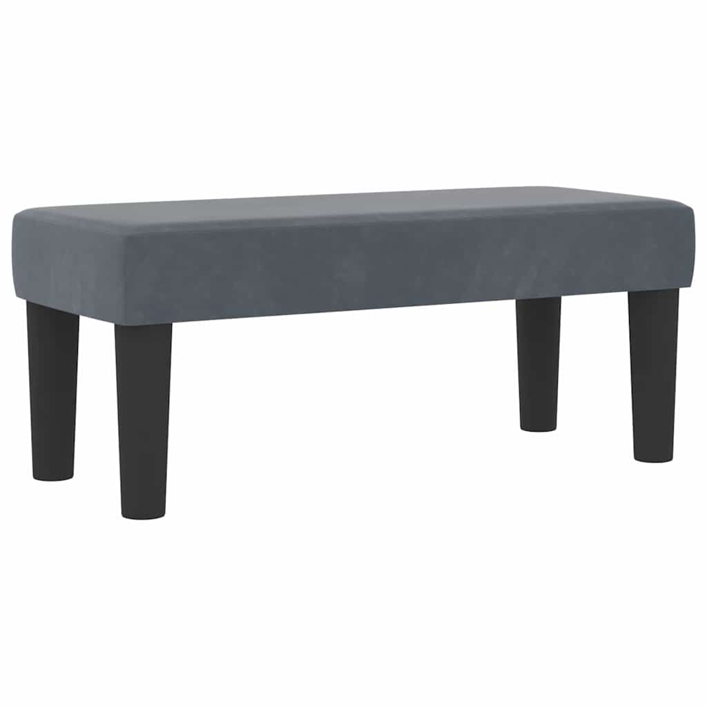 Letto a molle con materasso Grigio scuro 80 x 200 cm Velluto 3344409