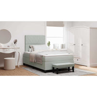 Letto a molle con materasso Grigio chiaro 120 x 190 cm Velluto 3344432