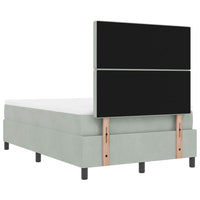Letto a molle con materasso Grigio chiaro 120 x 190 cm Velluto 3344432