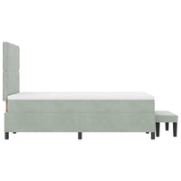 Letto a molle con materasso Grigio chiaro 120 x 200 cm Velluto 3344438