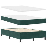 Letto a molle con materasso Verde scuro 120 x 200 cm Velluto 3344573