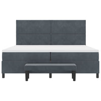 Letto a molle con materasso Grigio scuro 200 x 200 cm Velluto 3344601