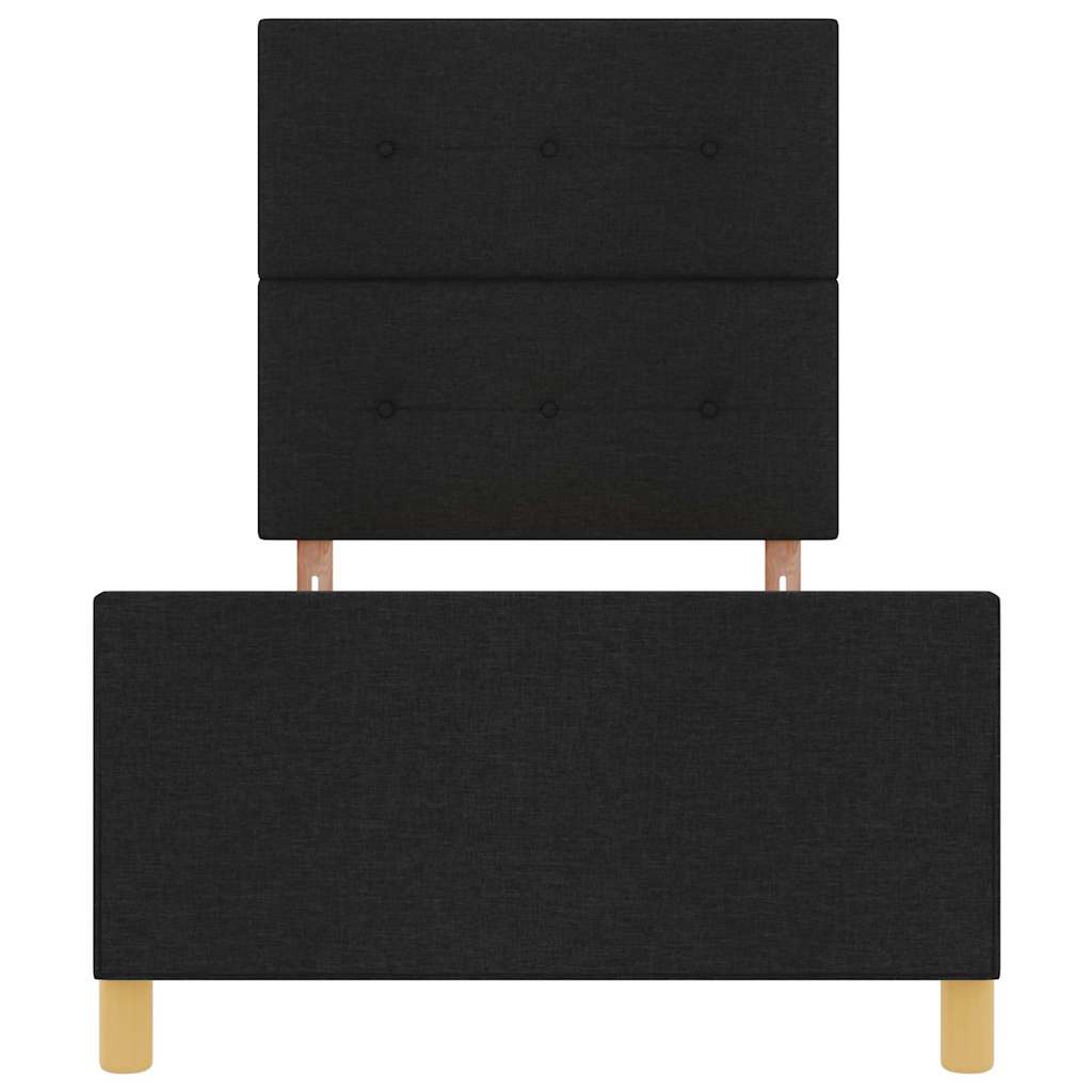 Struttura del letto con testiera Nero 80 x 200 cm Tessuto 3344685