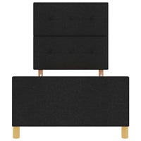 Struttura del letto con testiera Nero 80 x 200 cm Tessuto 3344685