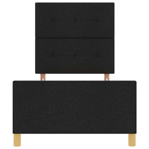 Struttura del letto con testiera Nero 80 x 200 cm Tessuto 3344685