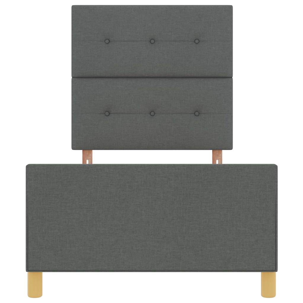Struttura del letto Grigio scuro 90 x 200 cm Tessuto 3344698