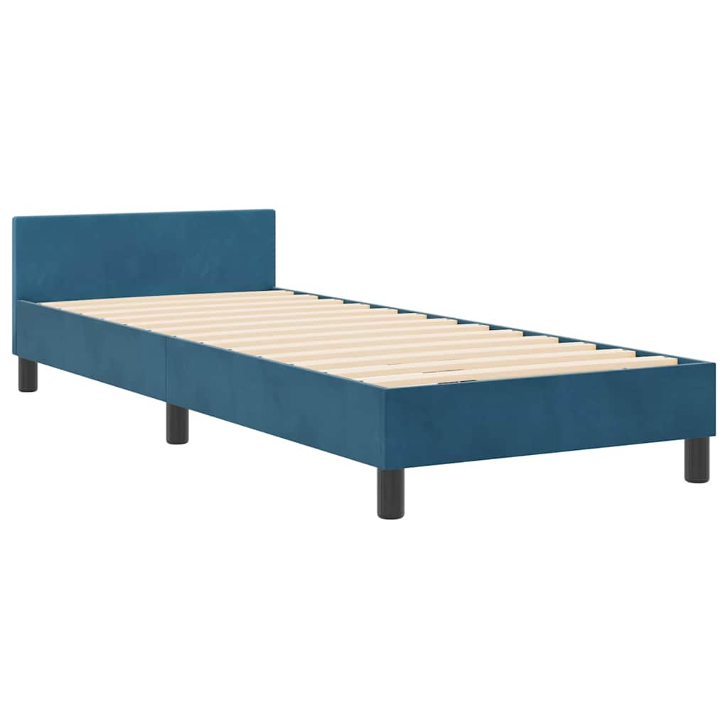 Letto a molle con testiera Blu Scuro 80 x 200 cm Velluto 3344841