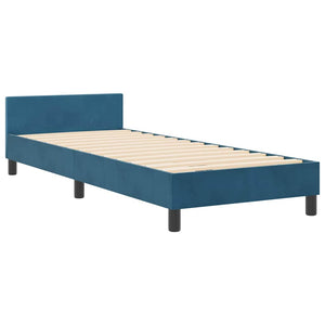 Letto a molle con testiera Blu Scuro 80 x 200 cm Velluto 3344841