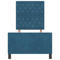Letto a molle con testiera Blu Scuro 80 x 200 cm Velluto 3344841