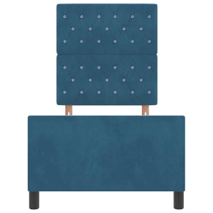 Letto a molle con testiera Blu Scuro 80 x 200 cm Velluto 3344841