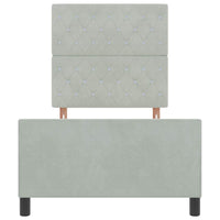 Letto a molle con testiera Grigio chiaro 90 x 190 cm Velluto 3344843