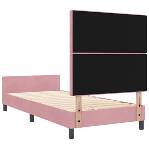 Struttura del letto con testiera Rosa 90 x 190 cm Velluto 3344848