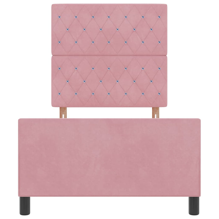 Struttura del letto con testiera Rosa 100 x 200 cm Velluto 3344860