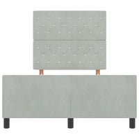 Letto a molle con testiera-Rete con Testiera Grigio chiaro 120 x 200 cm Velluto 573620