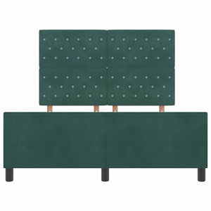 Letto a molle con testiera Verde Scuro 140 x 200 cm Velluto 3344882