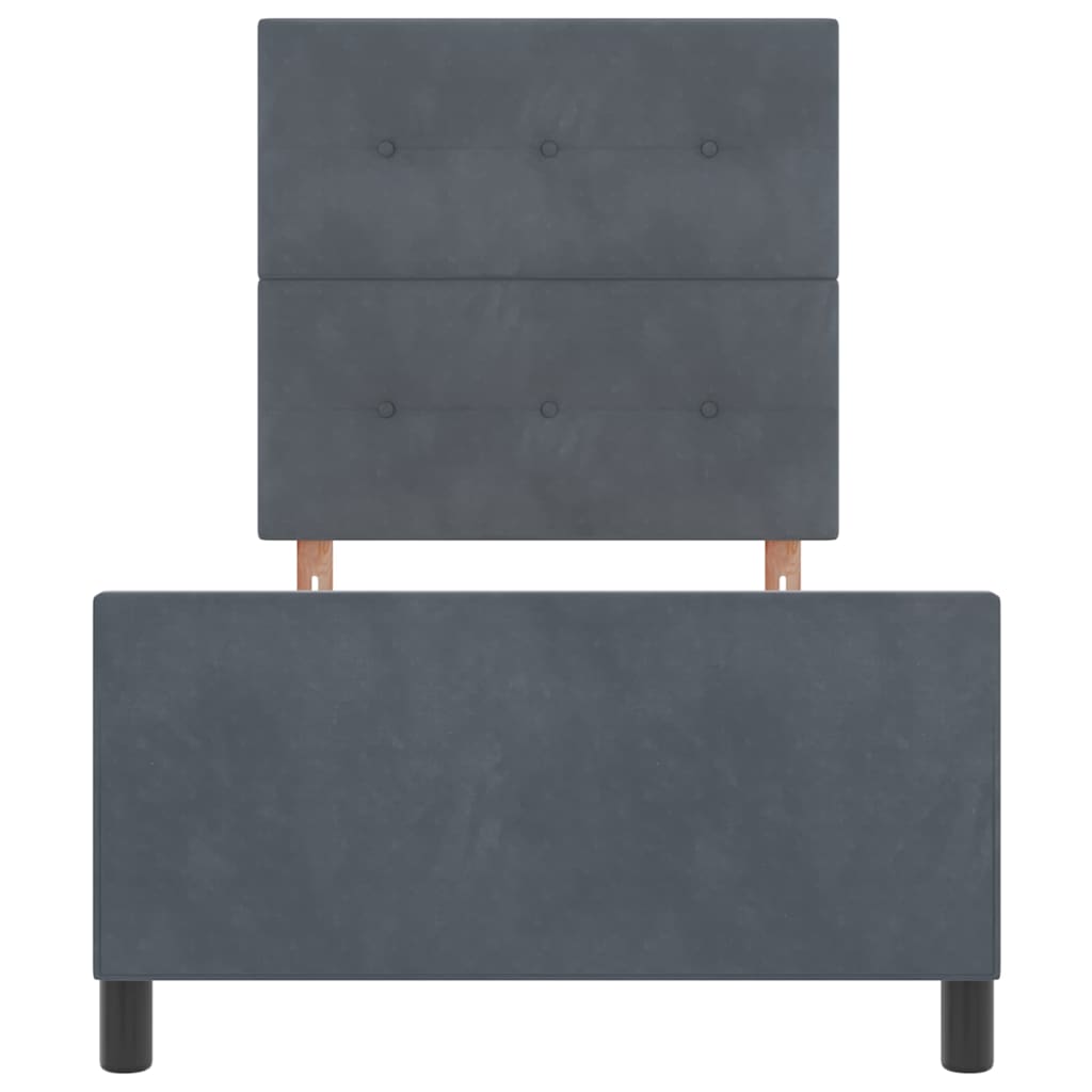 Struttura del letto Grigio scuro 90 x 200 cm Velluto 3344916