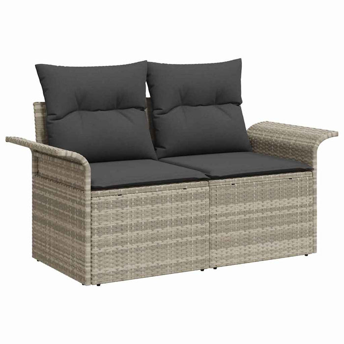 Set Divano da Giardino 5 pz-Sofa da Giardino-Divanetto da esterno Grigio chiaro e grigio scuro 429174