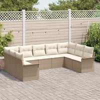 Set di divani da giardino  a 9 pezzi con cuscini Beige Polyrattan 3354190