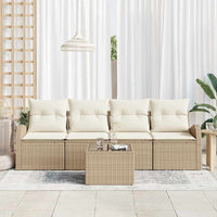 Set da giardino  di 5 pezzi con cuscini beige in rattan polietilene 3354580