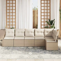 Set Divano da Giardino con cuscino 6 pcs Beige e Crema 3355070