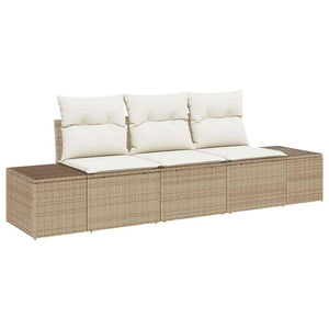 Set Divano da Giardino con cuscino 3 pcs Beige e Crema 3355590