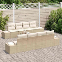 Set Divano da Giardino 7 pcs Beige e Crema 55 x 55 x 37 cm 3355660