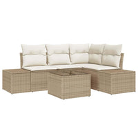 Set Divano da Giardino con cuscino 5 pcs Beige e Crema 3355720