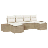Set Divano da Giardino 6 pcs beige e panna 184 x 62 x 85 cm 3355840