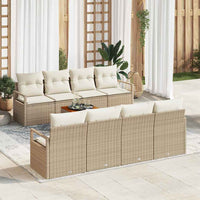 Set divani giardino 9 pcs Beige, bianco Large 3356349