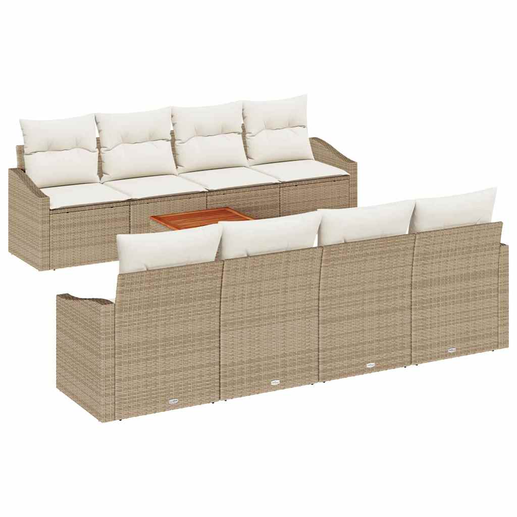 Set Divano da Giardino 7 pcs Beige e bianco 3356475