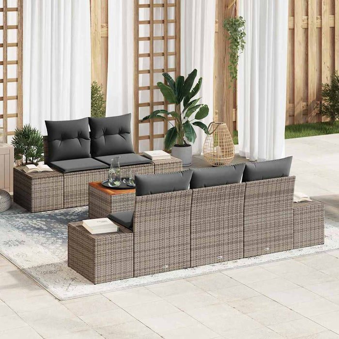Set di divani da giardino 6 pcs Grigio 55 x 55 x 37 cm 3356564