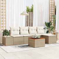 Set Divano da Giardino 6 pcs Beige e bianco 3356615