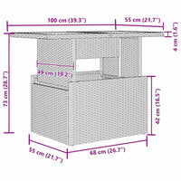 Set di Sofà da Giardino a 10 Pezzi con Cuscini Beige Polyrattan 3357084