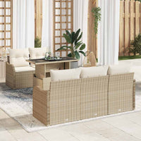 Set di divani da giardino  6 pezzi con cuscini beige in polyrattan 3357114