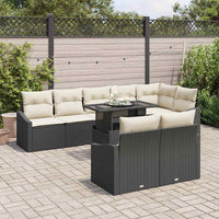 Set di divani da giardino  9 pezzi con cuscini in rattan sintetico nero. 3357760