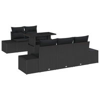 Set Divano da Giardino con cuscino 6 pcs Nero 100 x 55 x 73 cm 3357836