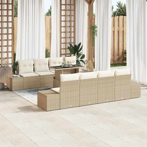 Set Divano da Giardino 7 pcs Beige e Crema 100 x 55 x 73 cm 3357884
