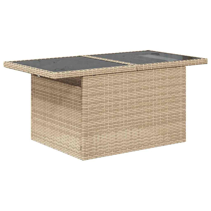 Set Divano da Giardino 9 pcs Beige Poly Rattan 3357974