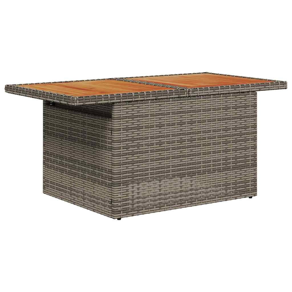 Set di Sofà da Giardino 7 Pezzi con Cuscini Grigio in Polyrattan di 3358078