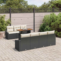 Set di divani da giardino 8 pezzi di  con cuscini in rattan sintetico nero 3358532