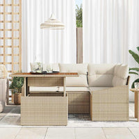 Set Divano da Giardino 5 pcs Beige Poly Rattan 3358570