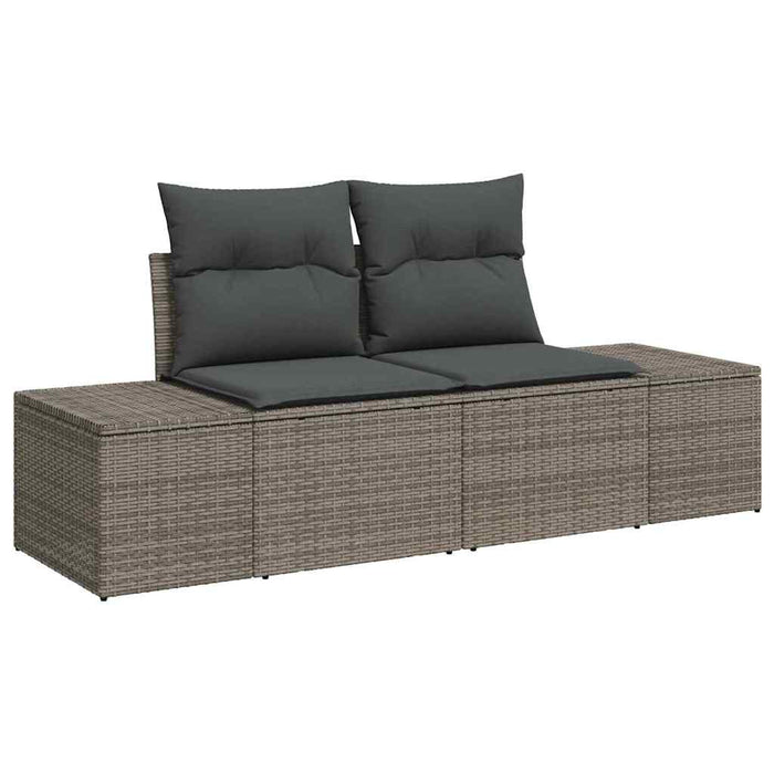 Set Divano da Giardino 8 pcs Grigio Poly Rattan 3358666