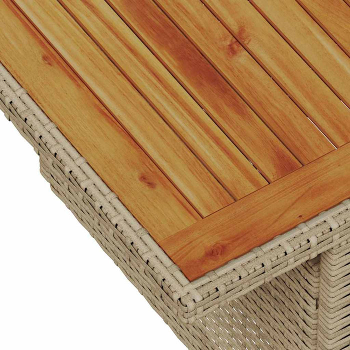 Set da Giardino da 9 Pezzi con Cuscini in Rattan Poly Beige 3358790