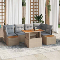 Set Divano da Giardino 10 pcs Beige Poly Rattan 3358839