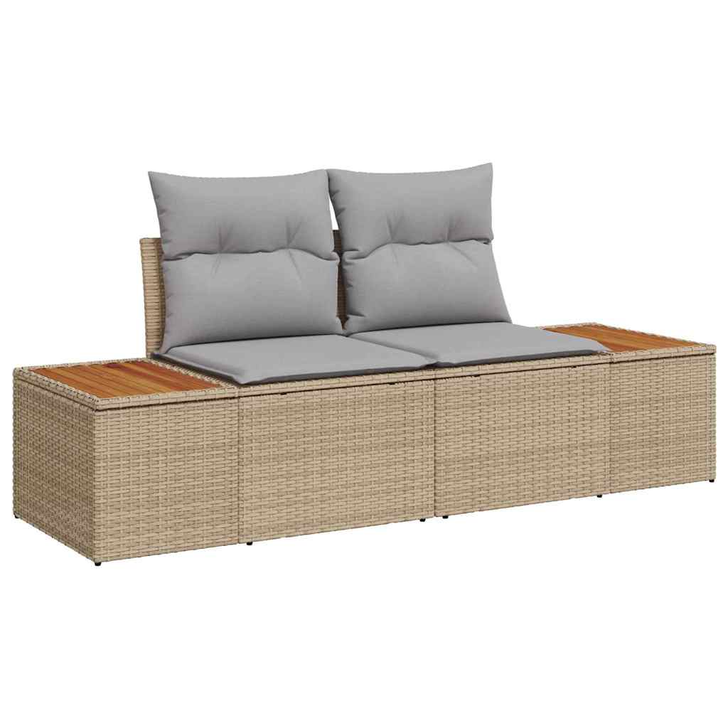 Set Divano da Giardino 10 pcs Beige Poly Rattan 3358839